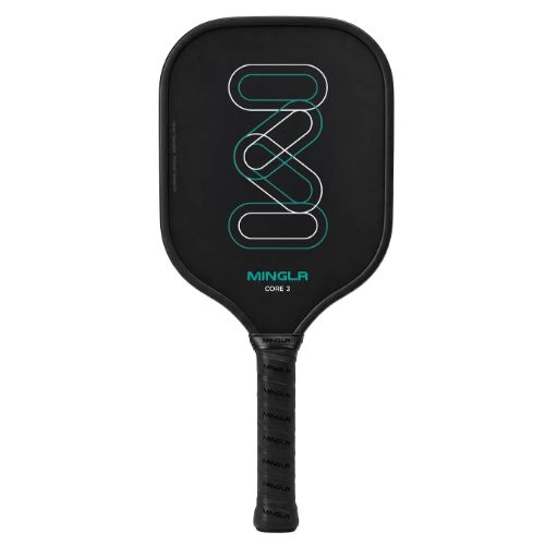 MINGLR CORE 3 실제 제품 원본: 검정 패들에 청록·흰색 루프 패턴